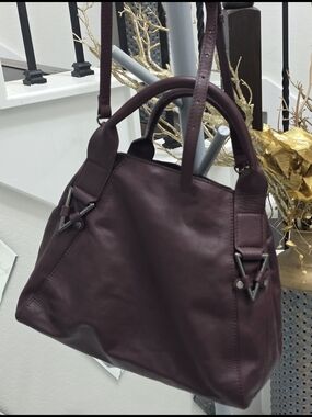 Kooba Deep Burgundy Leather Satchel